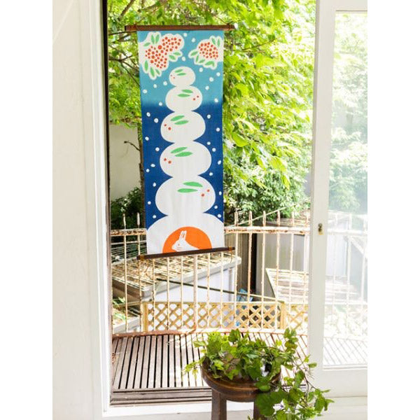 Tenugui Lapin Alpine Hare - Déco Japonaise | Moshi Moshi Paris
