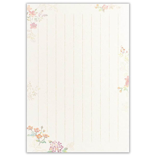 Carnet Papier Lettre Ippitsusen - Fleur | Moshi Moshi Paris Japan