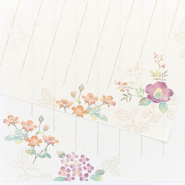 Carnet Papier Lettre Ippitsusen - Fleur | Moshi Moshi Paris Japan