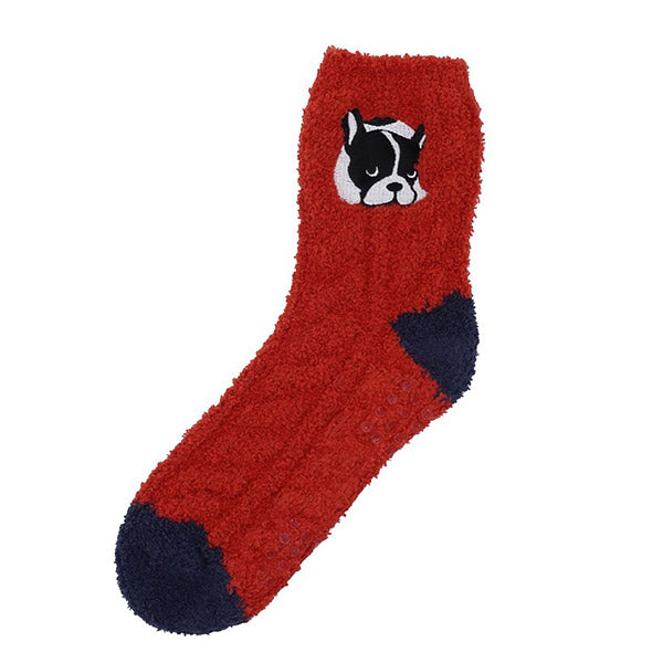 Chaussette D'Intérieur Naoki - Bulldog Red | Moshi Moshi Paris Japan