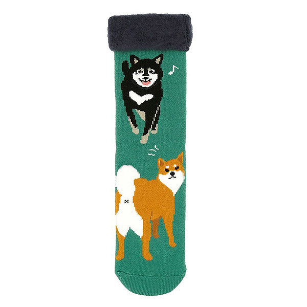 Chaussette D'Intérieur Takumi - Shiba Vert | Moshi Moshi Paris