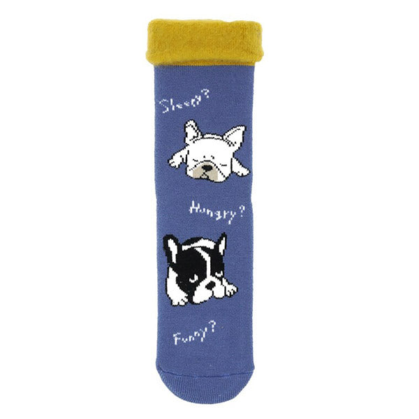 Chaussette D'Intérieur Fourrée - Bulldog | Moshi Moshi Paris