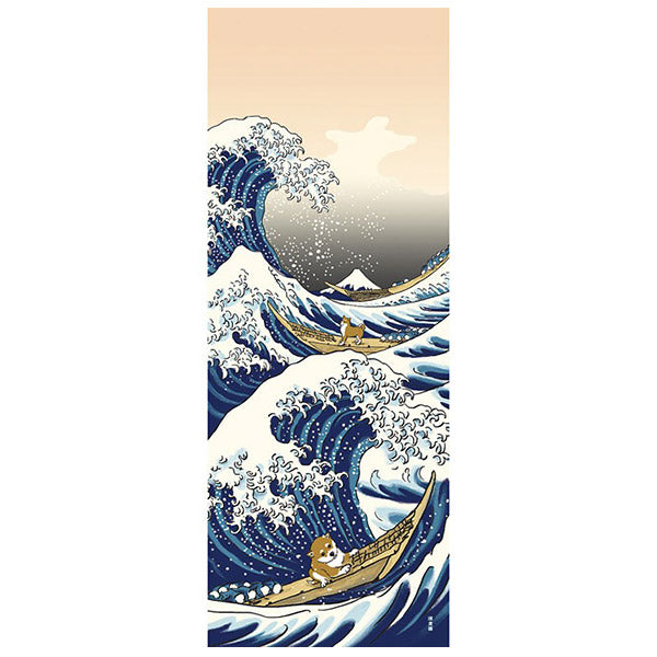 Tenugui La Vague de Kanagawa - Hokusai | Moshi Moshi Paris Japan