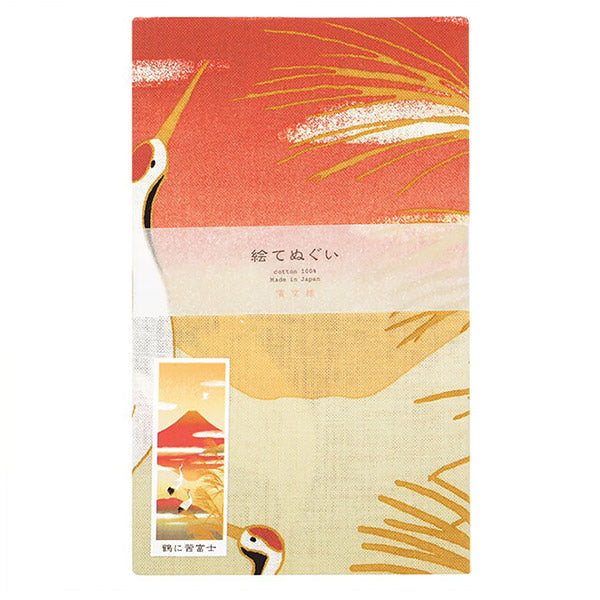 Tenugui Grue & Fuji - Déco Japonaise | Moshi Moshi Boutique Paris