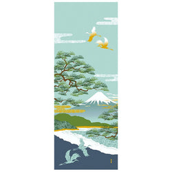 Tenugui Grue & Pin - Décoration Japonaise | Moshi Moshi Paris