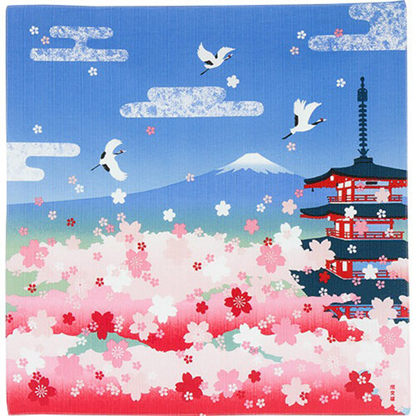 Furoshiki Sakura Mont Fuji - Emballage Cadeaux | Moshi Moshi Paris