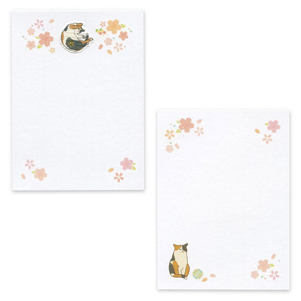 Set Mini Papier Lettre & Enveloppe - Sakura Chat | Moshi Moshi Paris