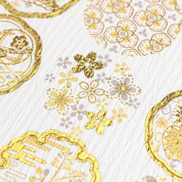 Stickers Kimono Brocade - Feuille D'Or | Moshi Moshi Paris Japan