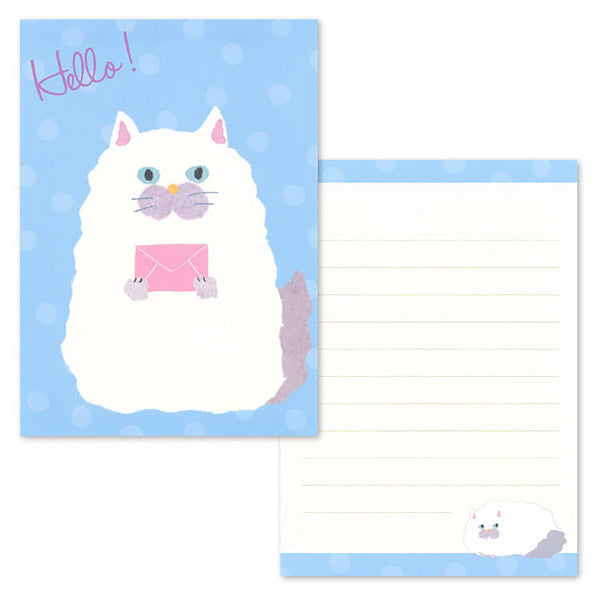 Papier Lettre & Enveloppe Chat Fluffy - Kawaii | Moshi Moshi Paris