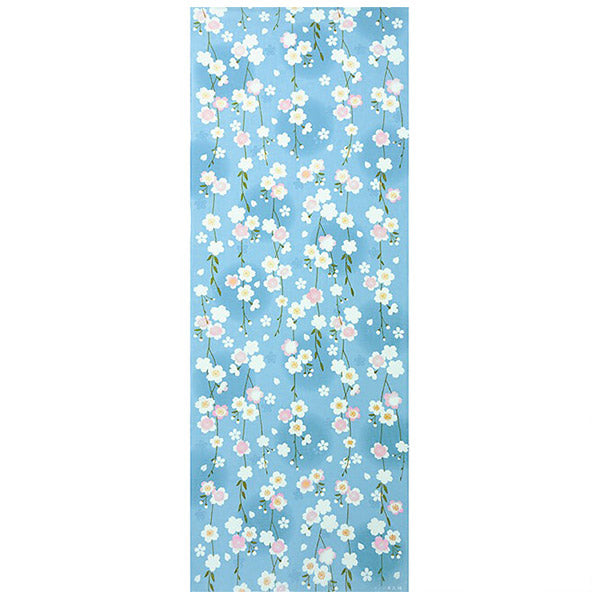 Tenugui Fleur de Cerisier - Bleu | Moshi Moshi Boutique Japonaise