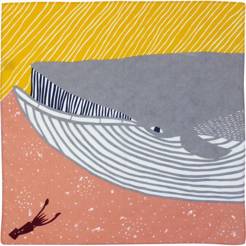 Furoshiki, tissu emballage cadeau, Kata Kata Baleine Rose | Moshi Moshi