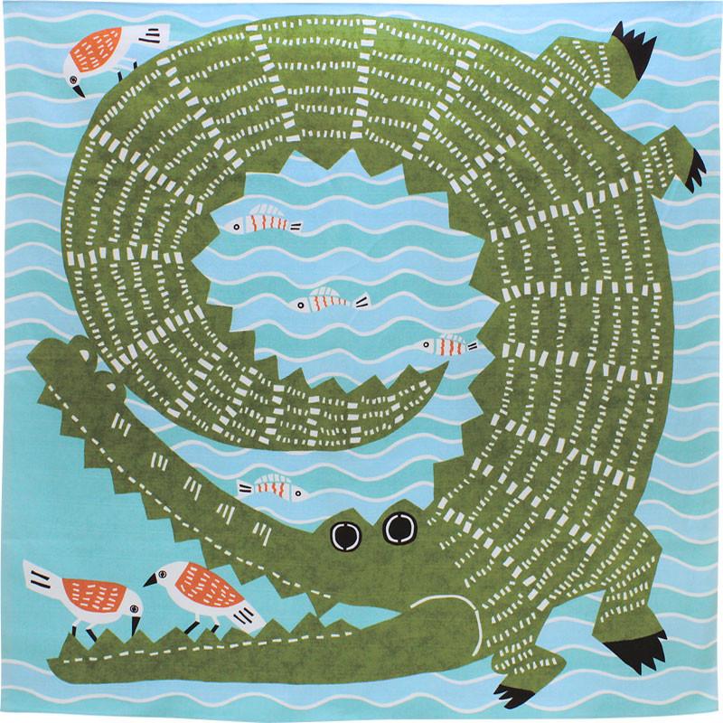 Furoshiki, tissu emballage cadeau, Kata Kata Crocodile | Moshi Moshi