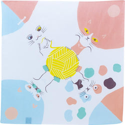 Furoshiki Cochae, tissu emballage - Chat Rose | Moshi Moshi Paris