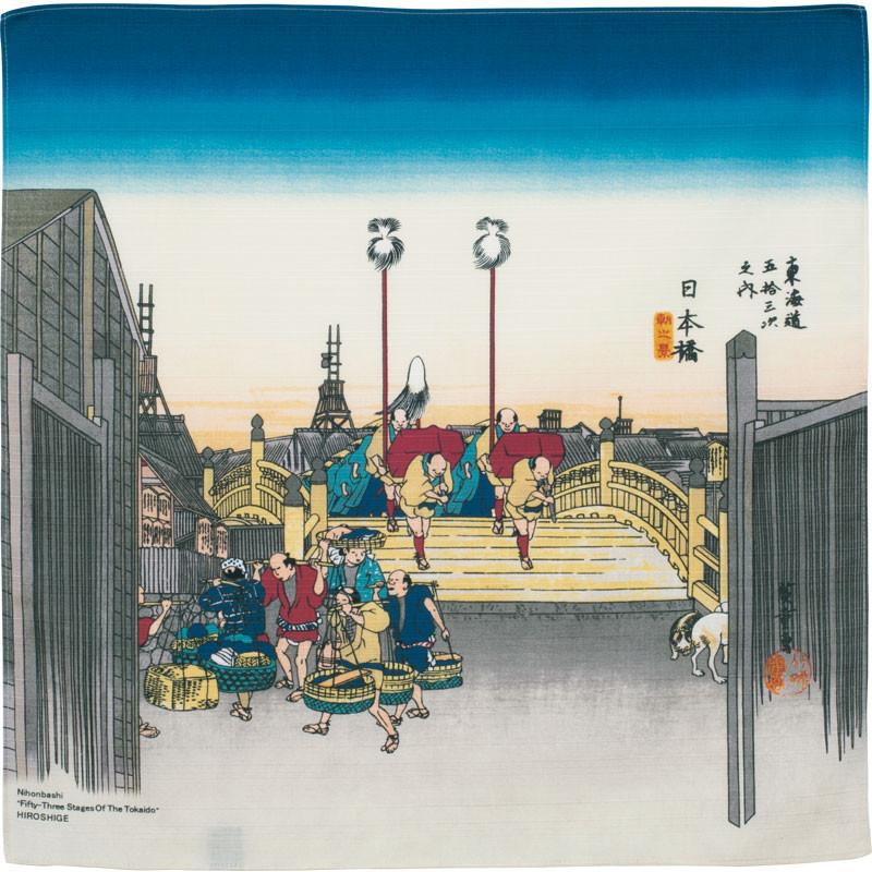 Furoshiki Hiroshige - Vue du Pont Nihonbashi | Moshi Moshi