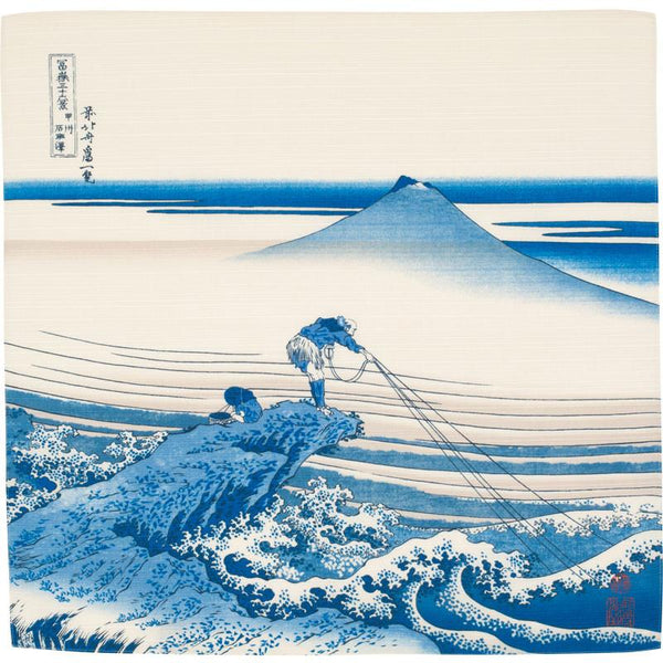 Furoshiji Le pêcheur de Kajikazawa - Hokusai | Moshi Moshi 
