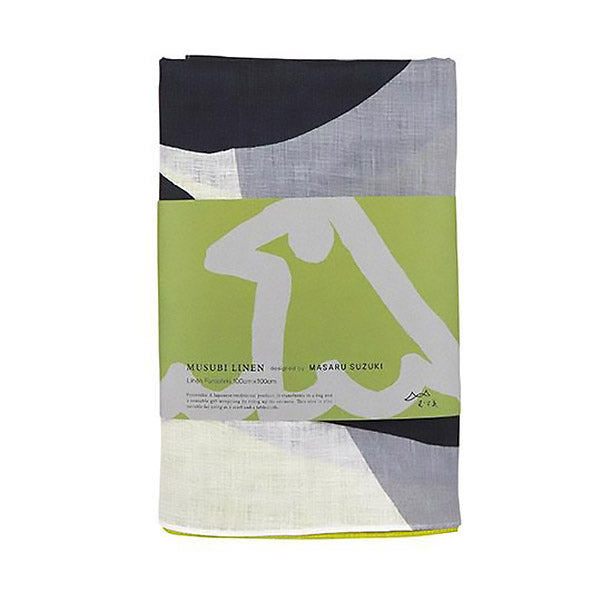 Furoshiki Lin Masaru Suzuki - Canari Gris & Vert | Moshi Moshi Paris