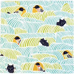 furoshiki kawaii oiseau et chat - Moshi Moshi Paris