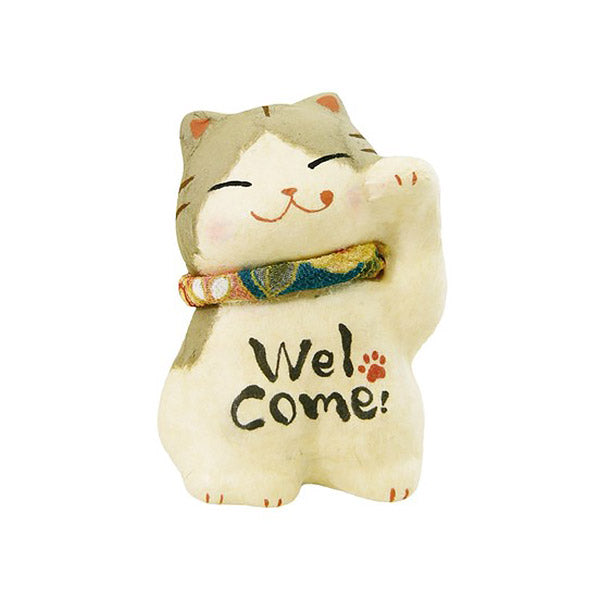 Chat Maneki neko Porte Bonheur - Papier mâché | Moshi Moshi Paris Japan