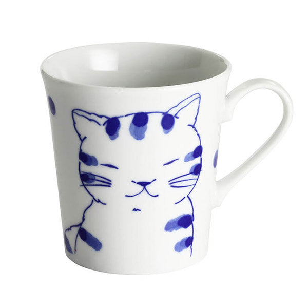 Tasse Nakayoshi Chat Bleu - Porcelaine Japonaise | Moshi Moshi Paris