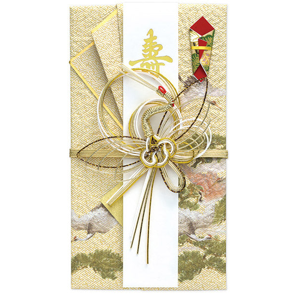 Enveloppe d'Etrennes Grues - Gold | Moshi Moshi Paris Japan
