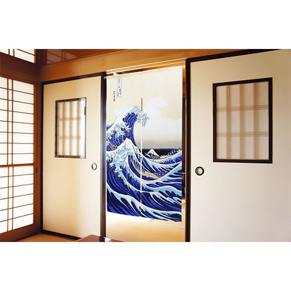 Noren Japonais Hokusai - La Vague | Moshi Moshi Paris