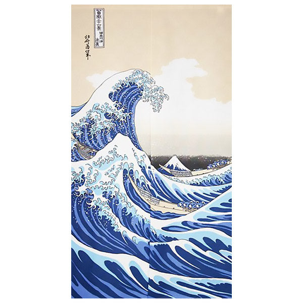 Noren Japonais Hokusai - La Vague | Moshi Moshi Paris