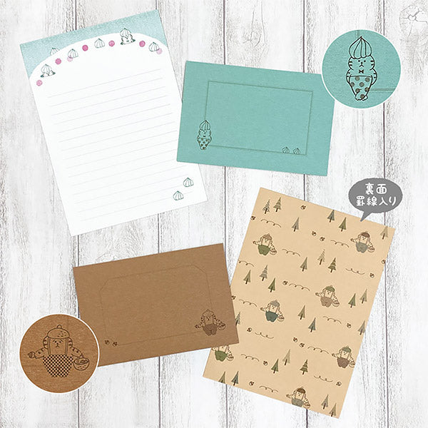 Papier Lettre & Enveloppe Chat - Goro Goro | Moshi Moshi Paris