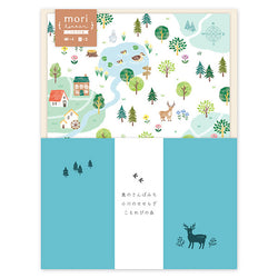 Papier Lettre & Enveloppe Komorebi Forest - Kawaii | Moshi Moshi Paris