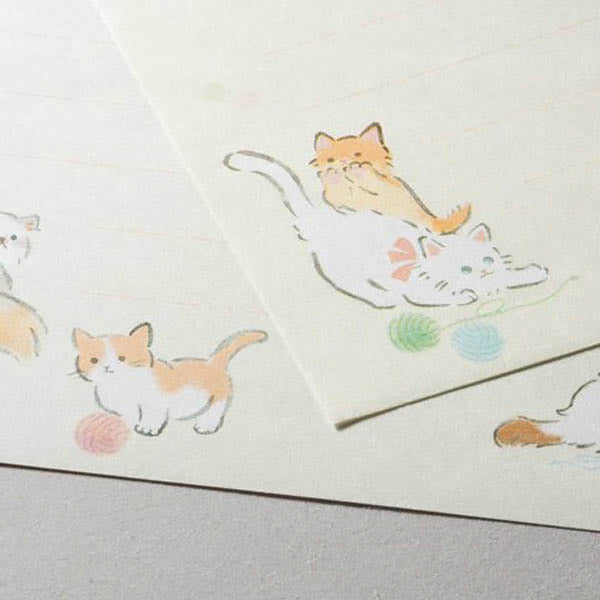 Carnet Papier Lettre Chat - Japan | Moshi Moshi Papeterie Paris