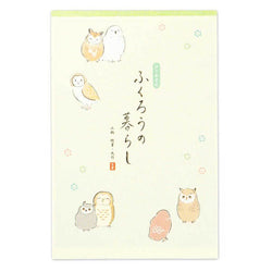 Carnet Papier Lettre Wazu - Hiboux | Moshi Moshi Papeterie Paris