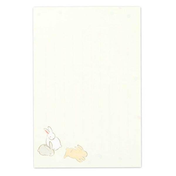 Carnet Papier Lettre Wazu - Lapin Usagi | Moshi Moshi Papeterie Kawaii