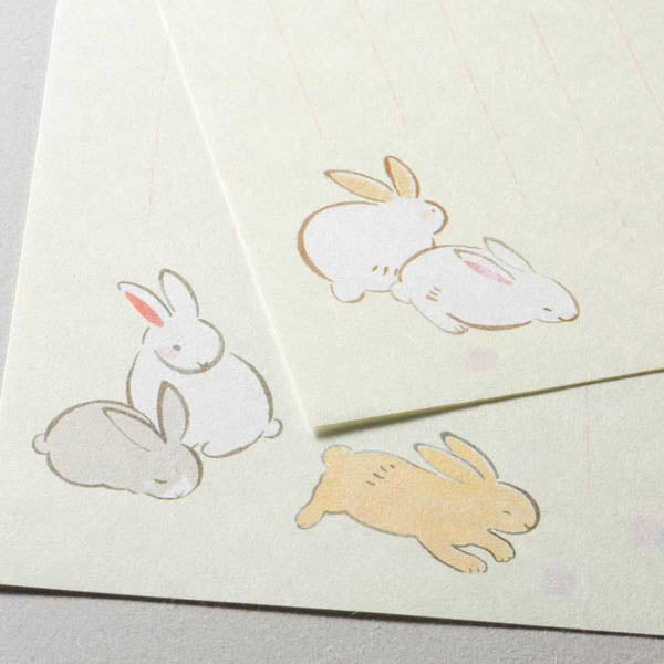 Carnet Papier Lettre Wazu - Lapin Usagi | Moshi Moshi Papeterie Kawaii