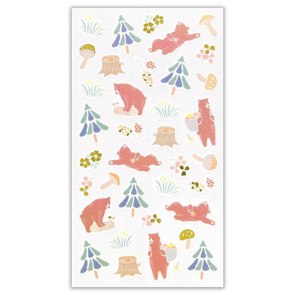 Stickers Mountain Life Bear - Papier Washi | Moshi Moshi Paris Japan