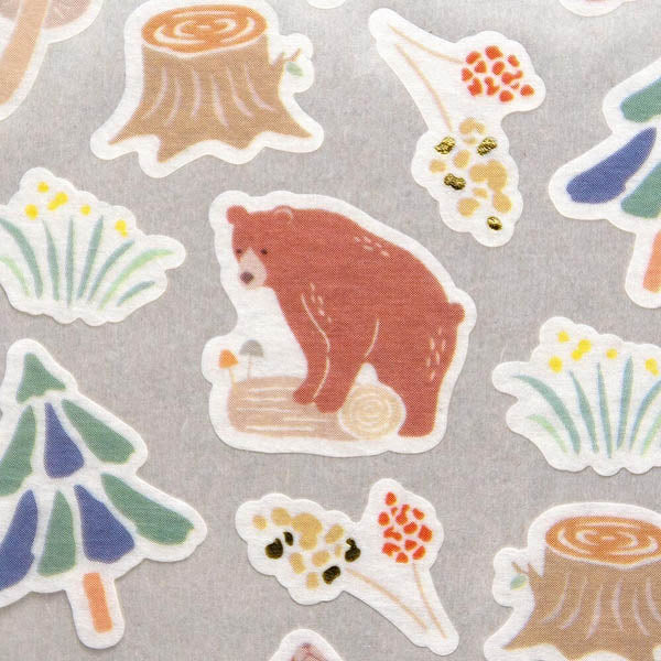 Stickers Mountain Life Bear - Papier Washi | Moshi Moshi Paris Japan