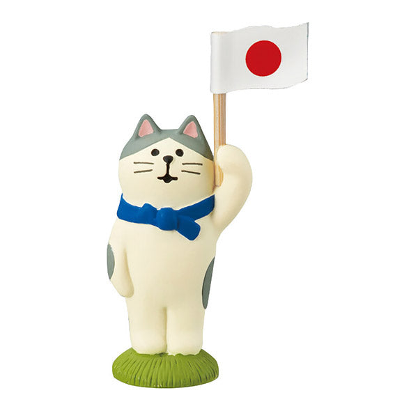 Figurine Chat Drapeau - Déco Japonaise | Moshi Moshi