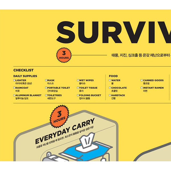 Poster Affiche Survival Kit - Korean Design | Moshi Moshi Paris Séoul