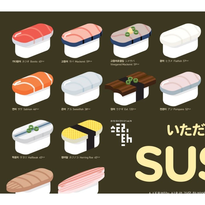 Poster Affiche Sushi, 50x70cm
