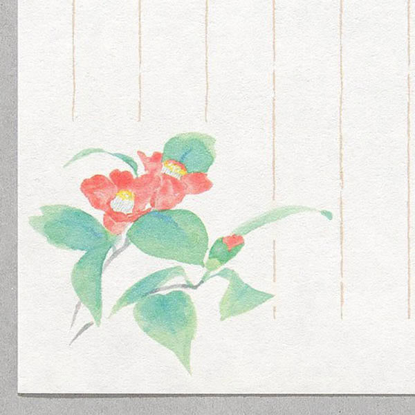 Papier Lettre Ippitsusen - Camélia | Moshi Moshi Papeterie Japonaise