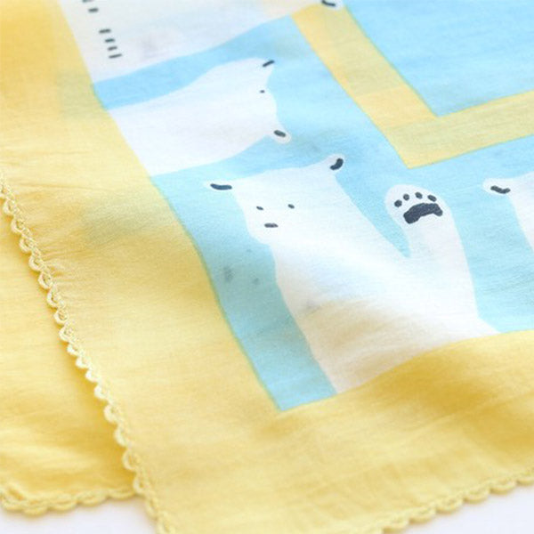 Furoshiki Ours Polaire - Jaune, 52x52cm