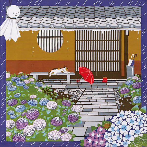 Furoshiki Chat - Hortensia | Moshi Moshi Boutique Japonaise