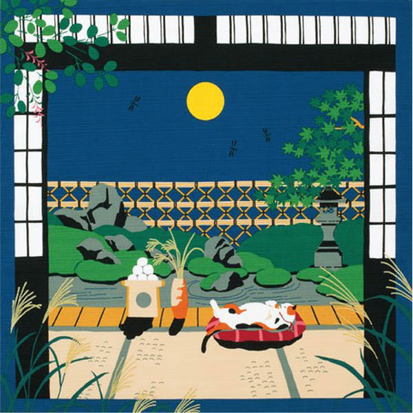 Furoshiki Chat - Claire De Lune | Moshi Moshi Paris Japon