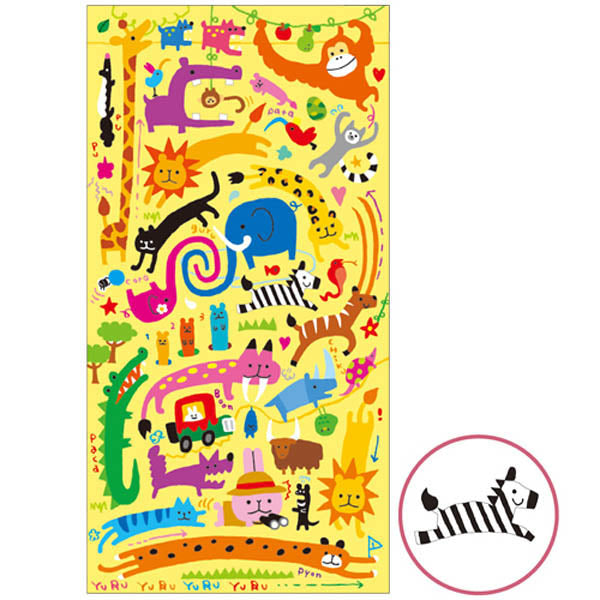 Stickers Japonais Animal - Yuri Safari | Moshi Moshi Paris