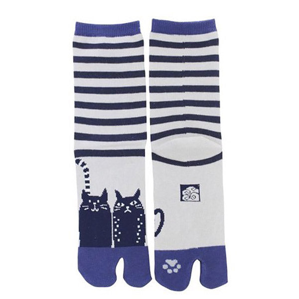 Tabi Chat Rayure - Chaussette Japonaise | Moshi Moshi Paris