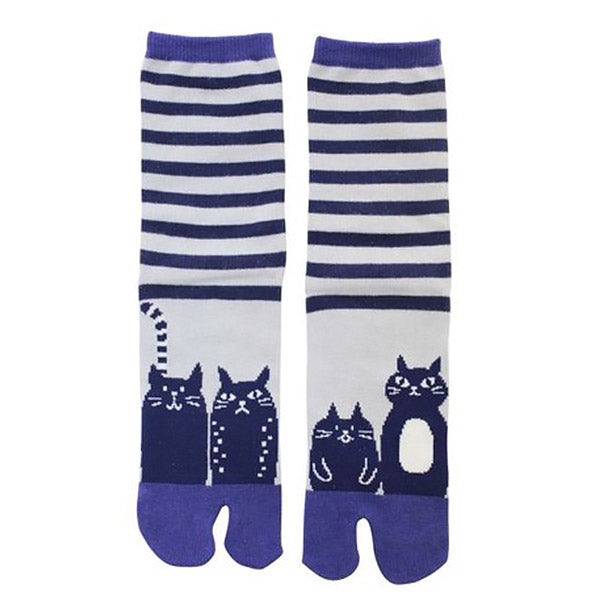 Tabi Chat Rayure - Chaussette Japonaise | Moshi Moshi Paris