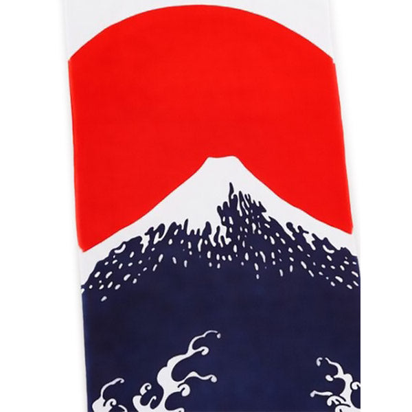 Tenugui Mont Fuji & Vague, Bleu