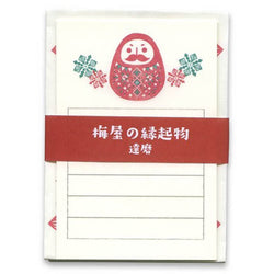 Papier Lettre & Enveloppe Daruma - Japan | Moshi Moshi Paris