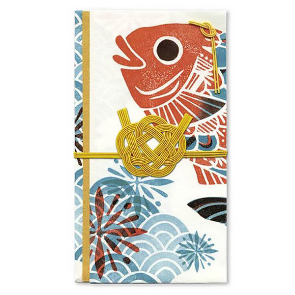 Enveloppe d'Etrennes Japonaise - Carpe Rouge | Moshi Moshi Paris