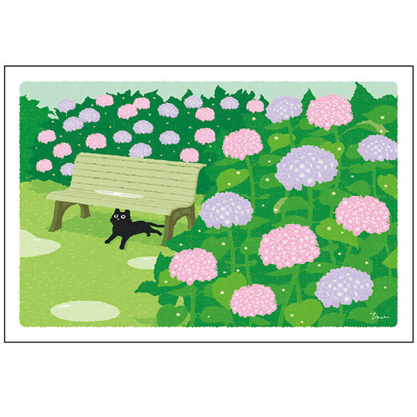 Carte Postale Chat Hortensia - Kawaii | Moshi Moshi Paris Japon