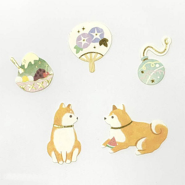 Stickers Box Hanji Seal - Shiba Inu | Moshi Moshi Papeterie Japonaise 