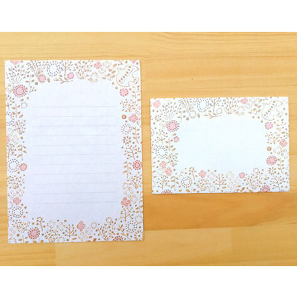 Papier Lettre Kimika - Orange Flowers | Moshi Moshi Papeterie Kawaii